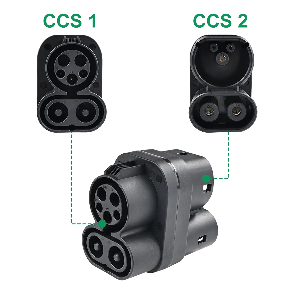 IPENGEN dal caricatore CCS1 a CCS2 EV DC 1000V 250A CCS1 a CCS2 spina connettori di ricarica adattatore adattatore connettore caricabatterie EV