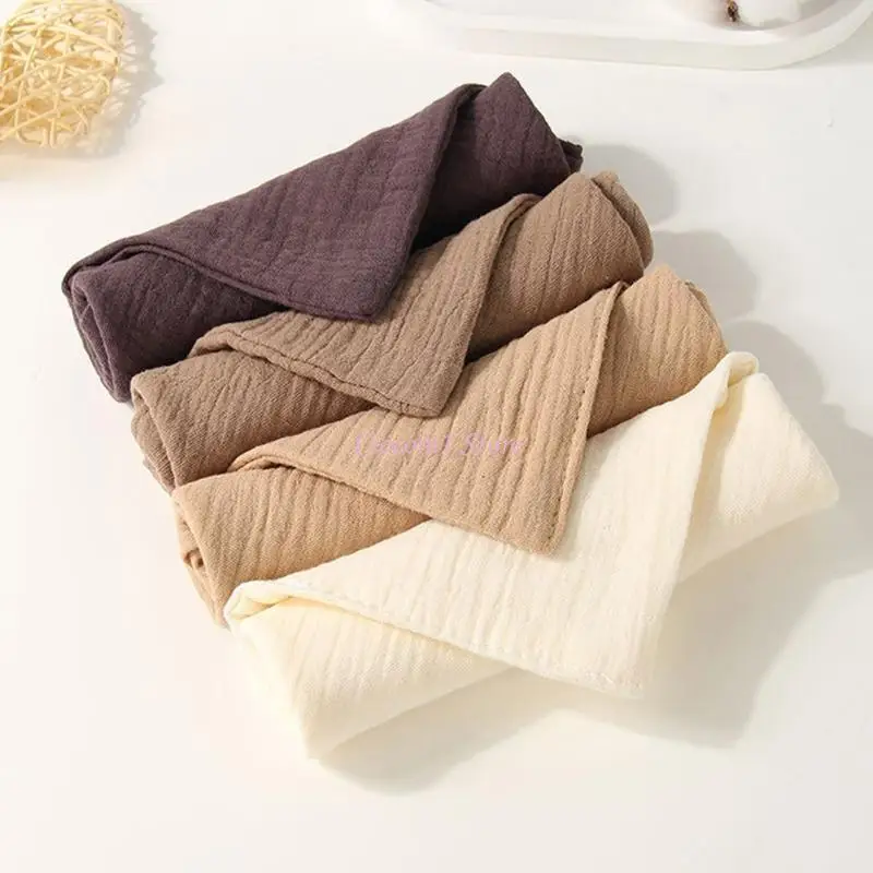 y1ub 4pcs 타액 물티슈 베이비 타월 버프 천장 광장 타월 아기 와이프 천