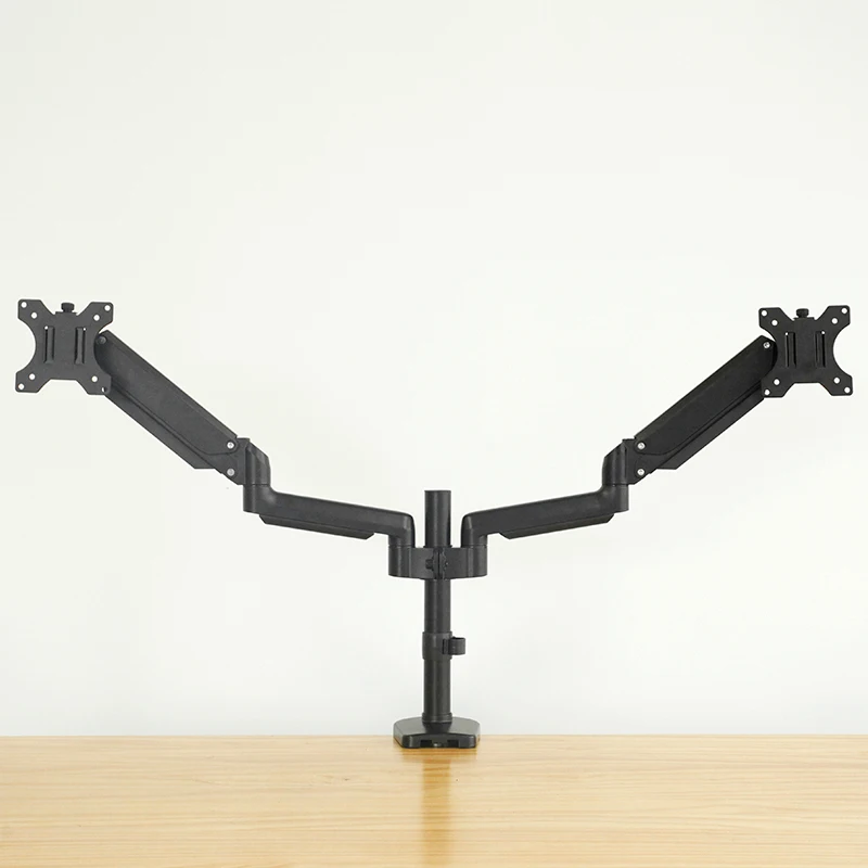 AG7P-42 Height Adjustable Dual Gas Spring Desk Mount For Office Two Screens