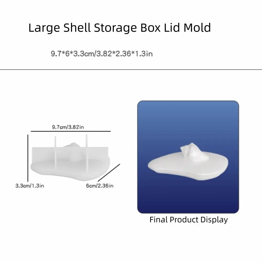 Silicone Mold Seashell Storage Container Mold Non-Stick Reusable DIY Candle Mold Heat Resistant Conch Shaped