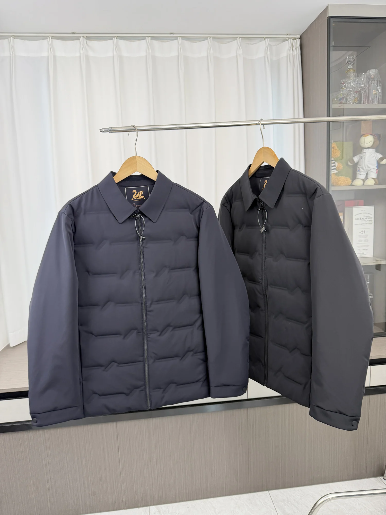 Business Casual Men's down Jacket Autumn Winter Warmth Locking Glue Stabilized Fashion Urban Style Long Sleeve Hooded Coat