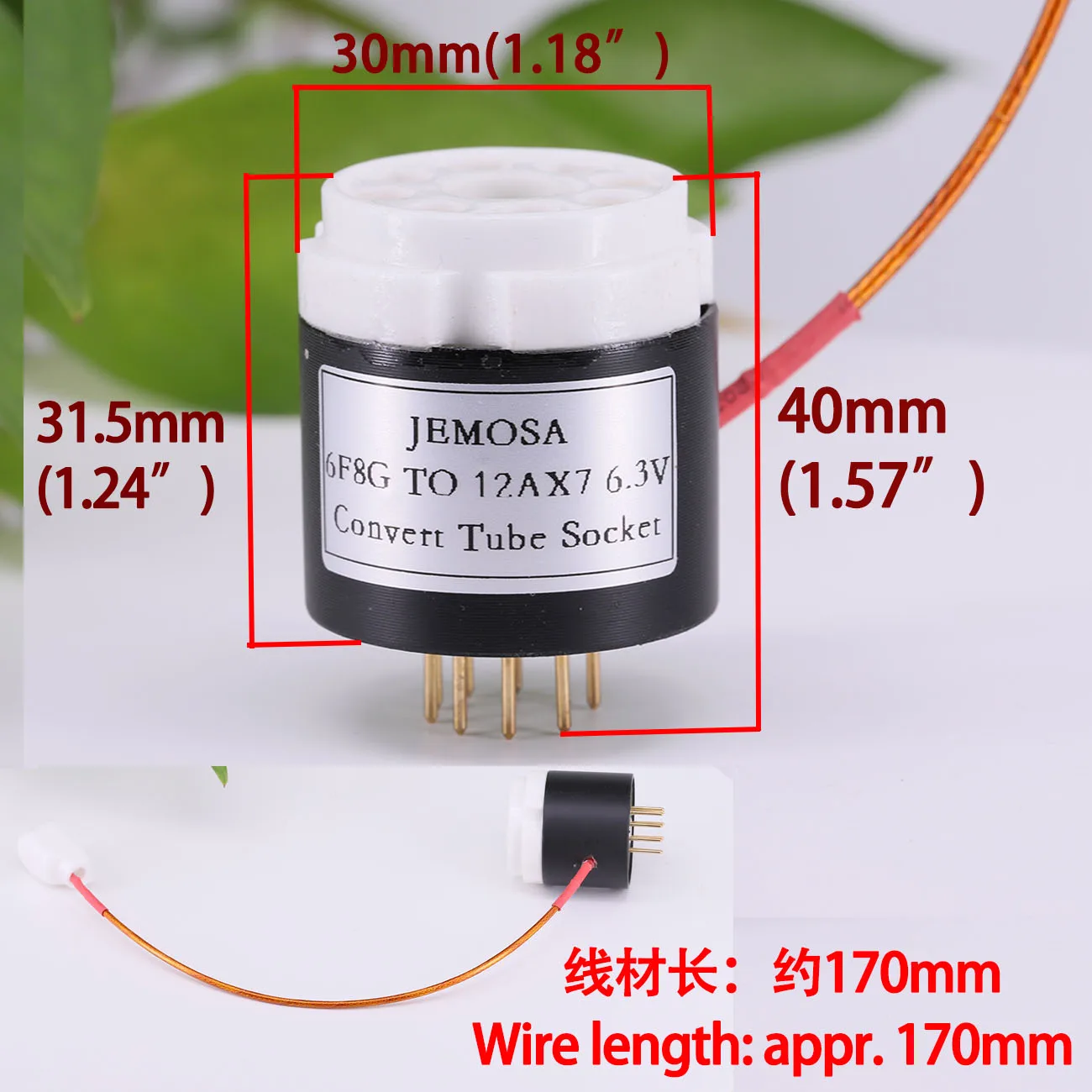 1 шт., адаптер розетки с 8-9 контактами на 12-6,3 В