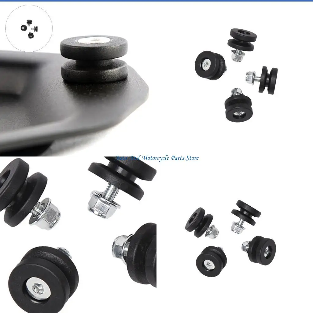 

P9FD 4Pcs Shock Resistant Base Support Antislip Design Motorcycle Rubber Grommets