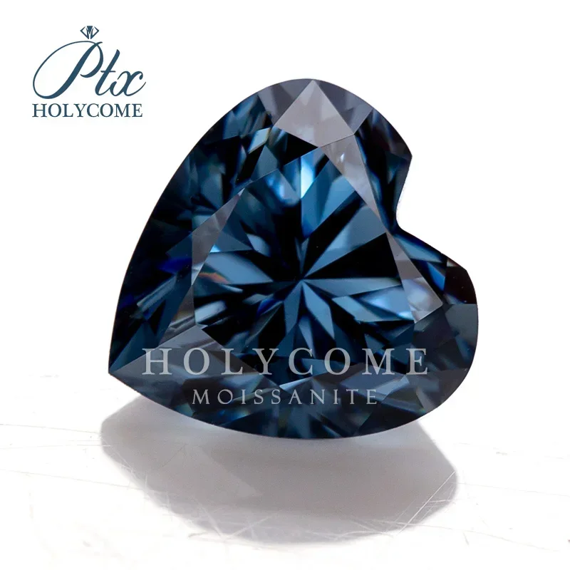 PTX Vivid blue Moissanite Brilliant cut Cushion Princess Heart Oval Pear Marquise Asscher Trillyon radiant Emerald Kite Triangle