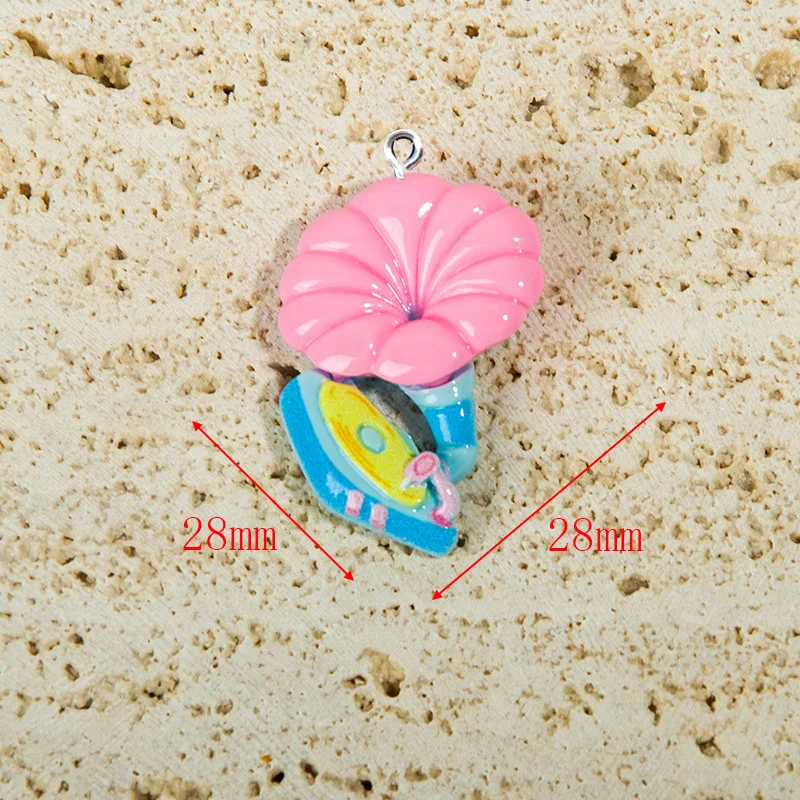 10Pcs Cute Piano Radio Earphone Resin Charms for Jewelry Making Acessories DIY Keychain Pendants Bracelet Necklace Decoration