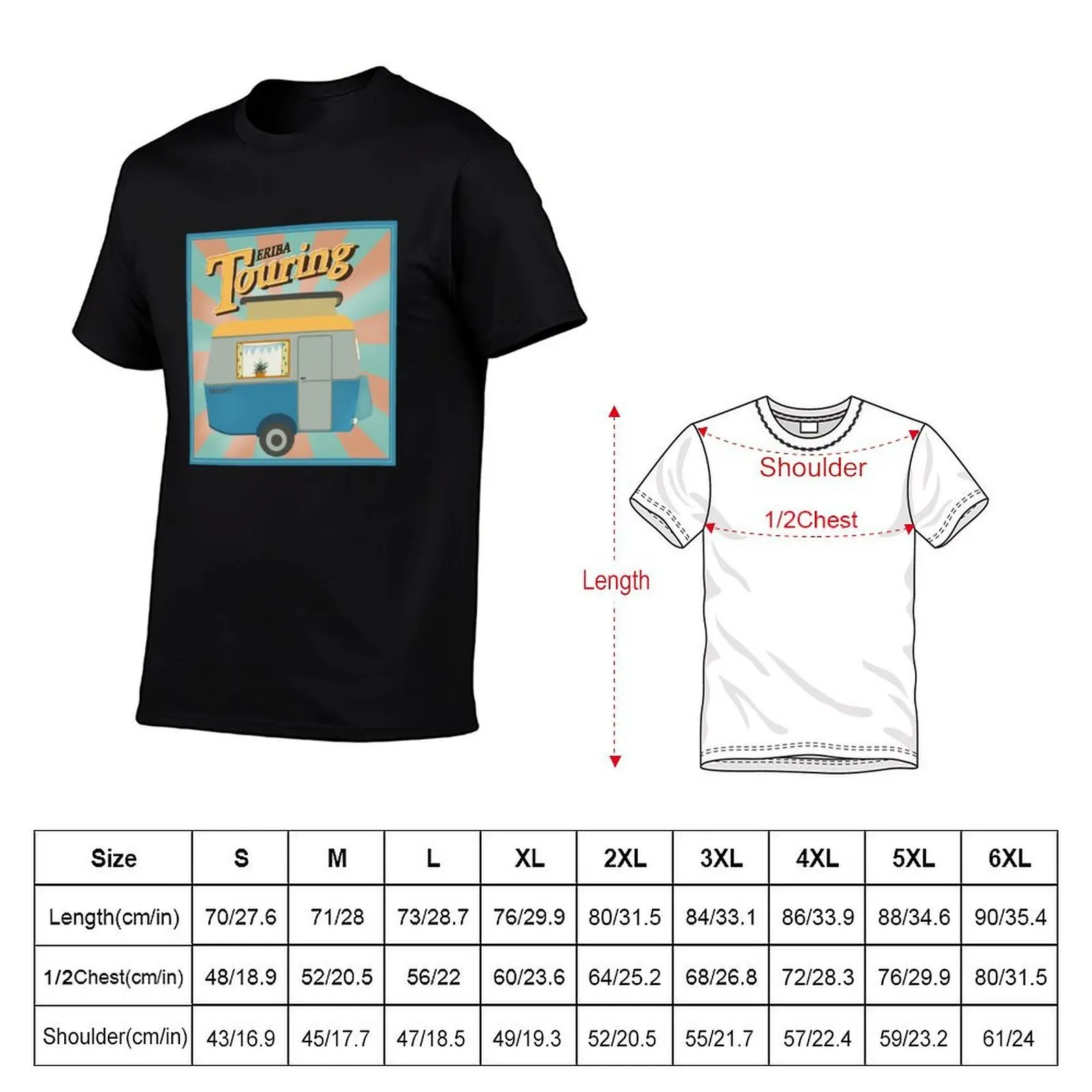 Vintage Touring Caravan Adventure T-Shirt Blouse plus size tops clothing for men