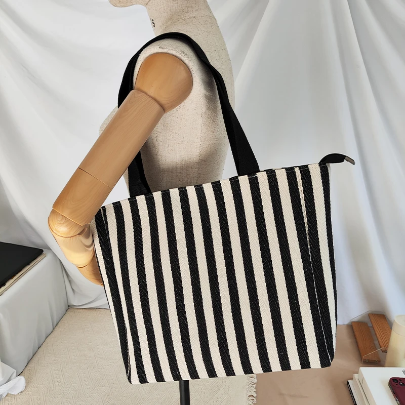 Borsa di tela nuova borsa a tracolla a righe borse a tracolla per pendolari di grande capacità borsa da donna all-matching di moda bolsos de mujer