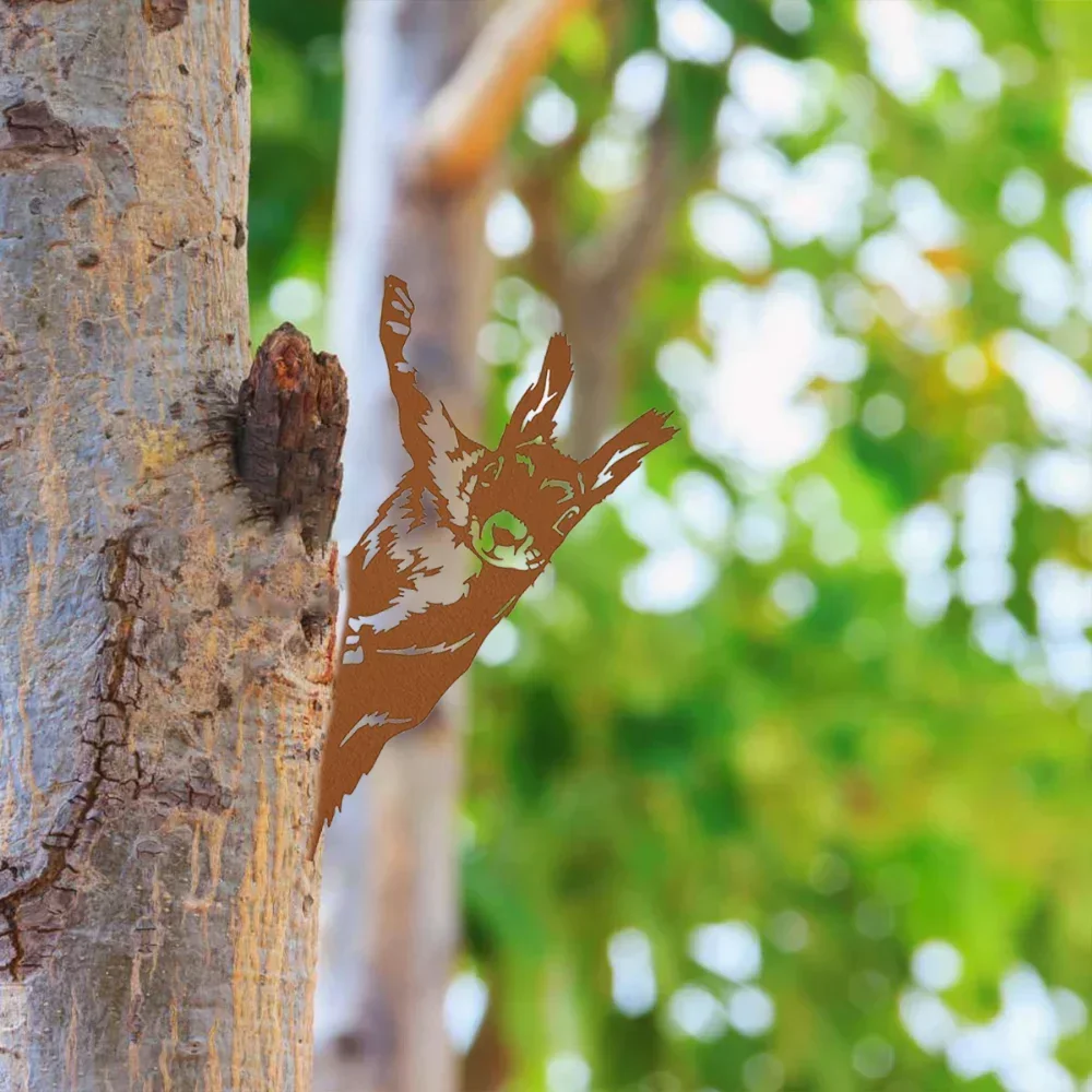 Add Whimsy to Your Garden with Adorable Squirrel Shaped Fence Ornament Elevate your garden decor with lovely squirrel-shaped