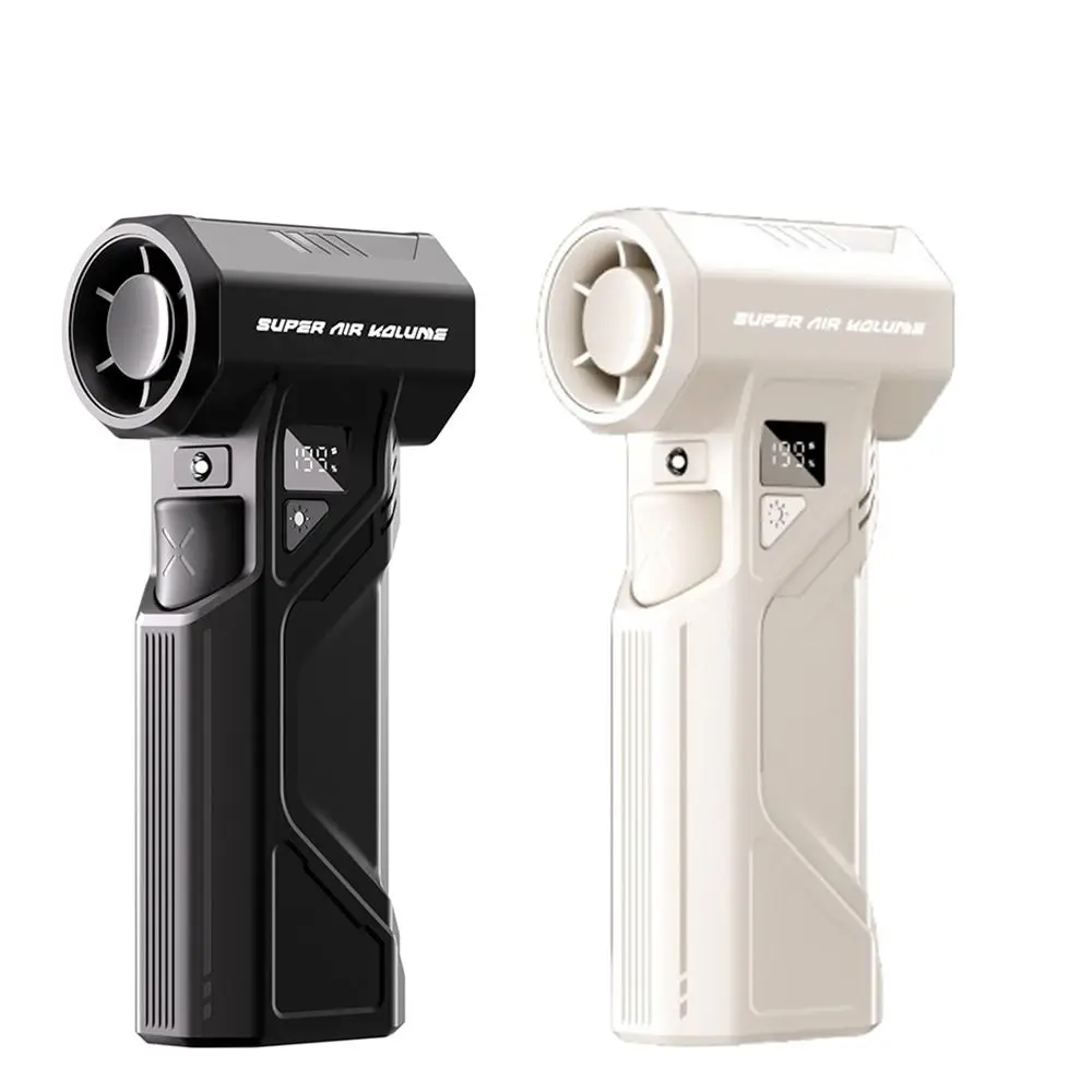 130000 RPM Turbo Violent Fan Digital Display 100 Speed Handheld Electric Fan Rechargeable High-Speed Brushless Motor