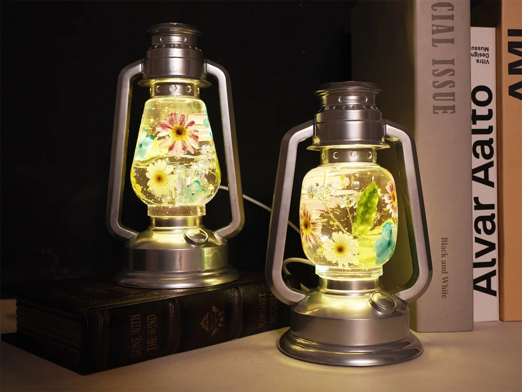 Kerosene Lamp With Handle Desktop Ornament Silicone Mold DIY Retro Camping Lights Night Lights Bedside Lights Epoxy Resin Molds