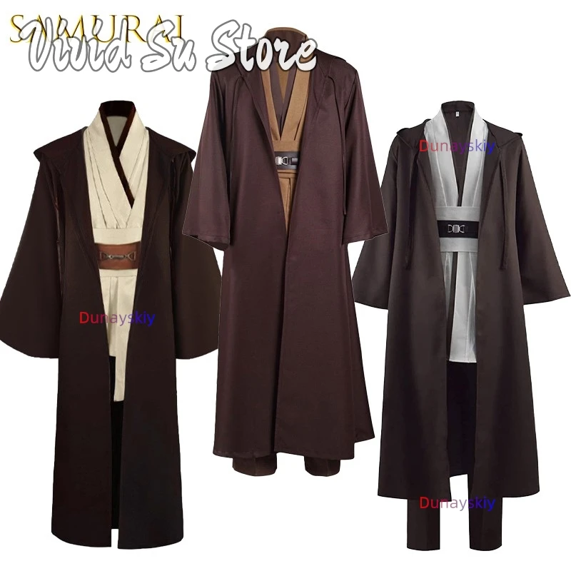 

BSamurai Warrior Robe Аниме Мужчиныコス Rosen Robe Взрослый Мужской Рыцарьコス проведения Униформа с капюшоном Полный набор Хэллоуин Косплей Плащ Warfare