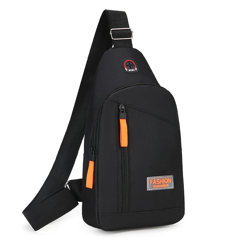 Casual Men Chest Bag Nylon Small Shoulder Bag Running Cycling Belt Sling Bag Outdoor Sport Crossbody Bag Travel Phone Pouch Bag