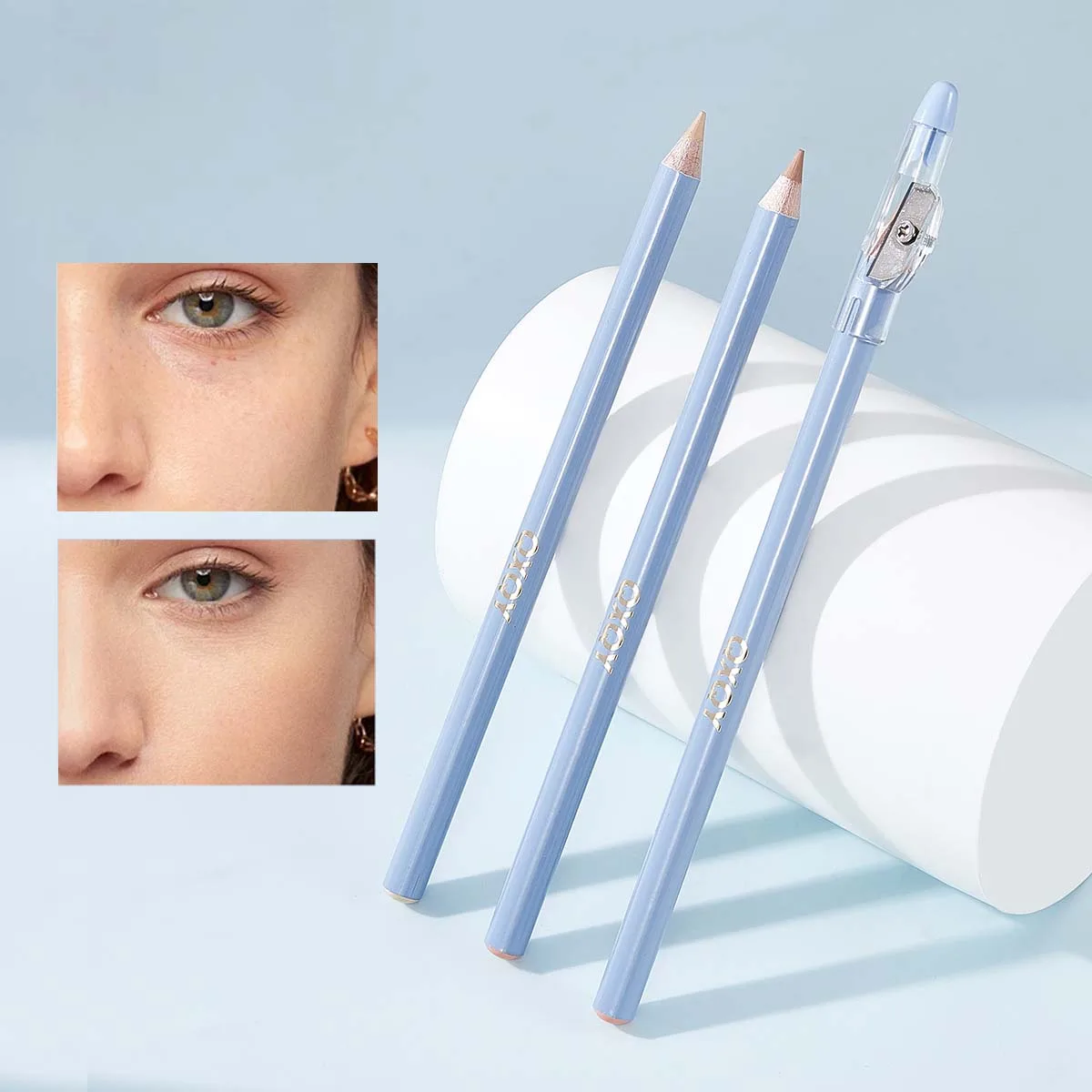 2-in-1 Concealer Pen with sharpener Silky Smooth Texture  Covers Facial Blemishes Creates Flawless Skin Concealer Pencil