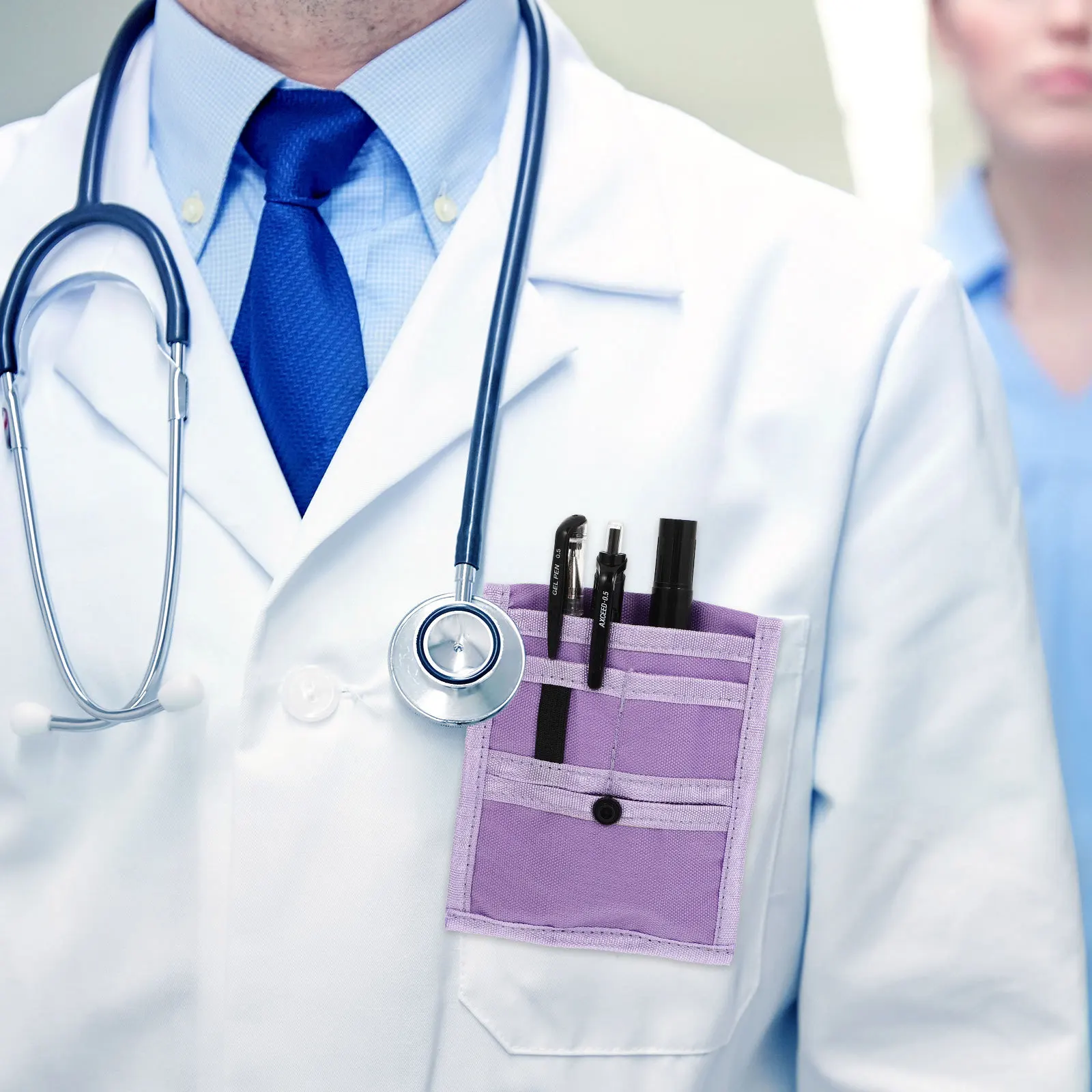 

Pen Pouch Tool Bag For Doctor Nurse Inserted Holder Storage Pocket Daily Use Stationery Organizer Compact Simple Design