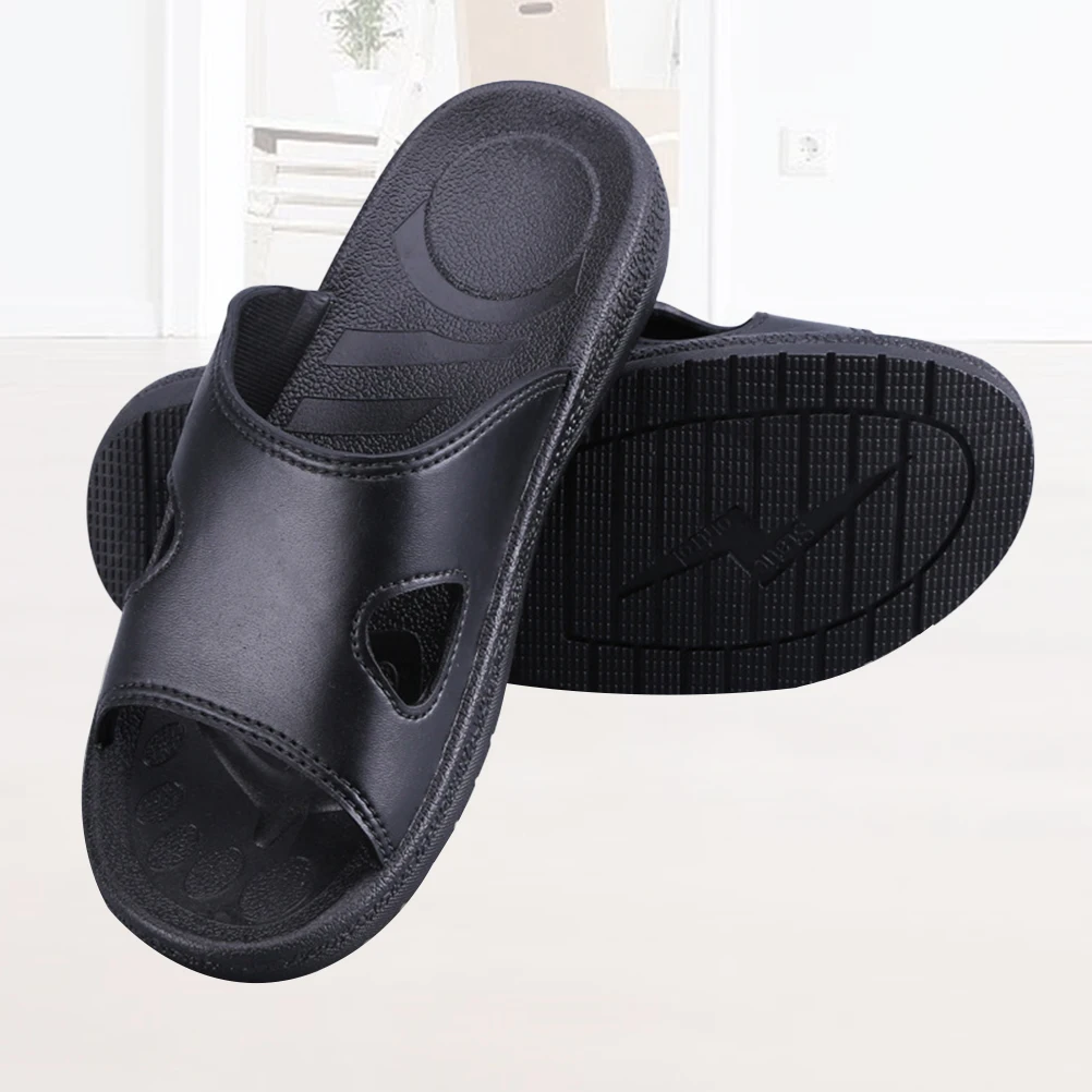 

House Slippers Anti-static Sandals Shoes Protection Bulk Black Home Men Mens for Indoor
