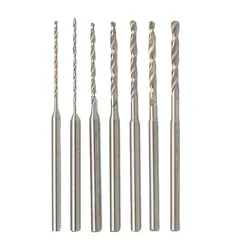 7pcs 2.35mm Shank HSS Drill Bit Straight Shank Twist Drill Bits For Wood Jin Gang Linden Horn Amber Olive Walnut Drilling Hole