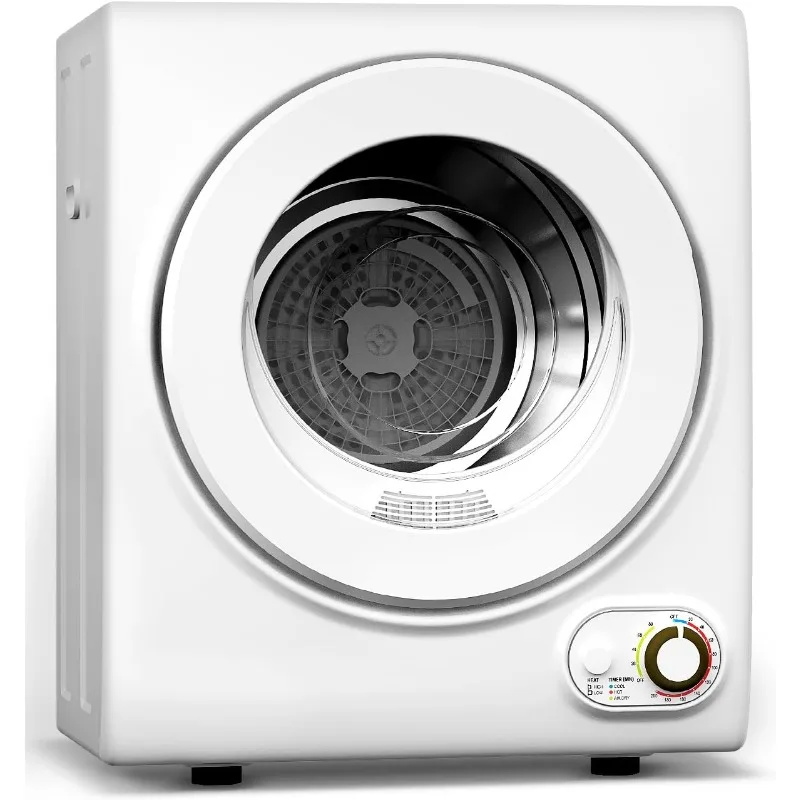 110V Portable Dryer – 850W Compact Clothes Dryer with 4 Automatic Drying Modes, Stainless Steel Tub, Simple Control Knob