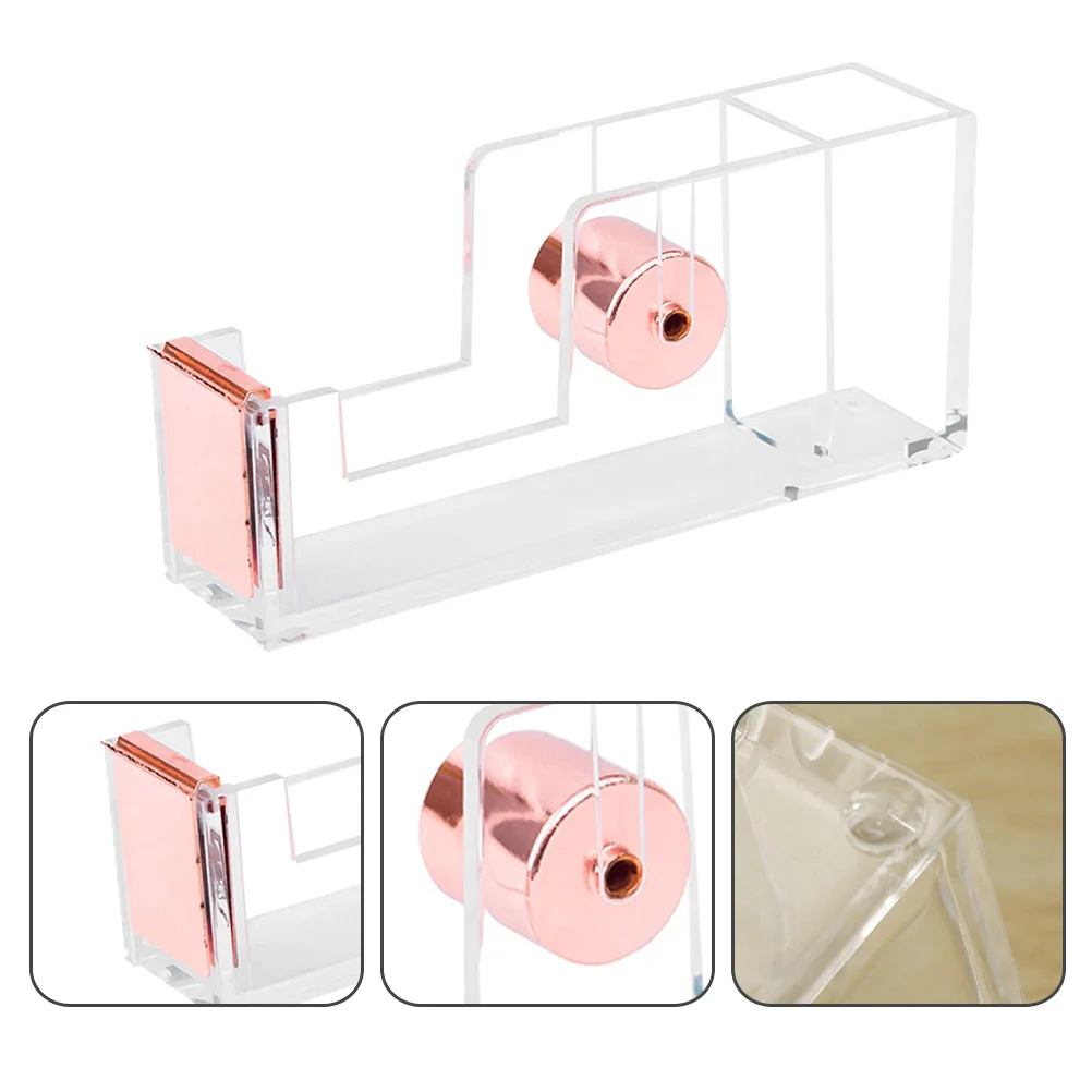 

Acrylic Tape Dispenser Portable Desktop Cutter For Home Office School Use Smooth Edge Tabletop Stand Freestanding