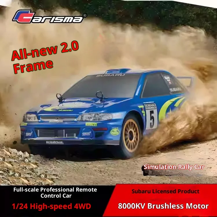Carisma RC brushless 1/24 remote control car simulation Subaru rally car mini four-wheel drive model car children's toy