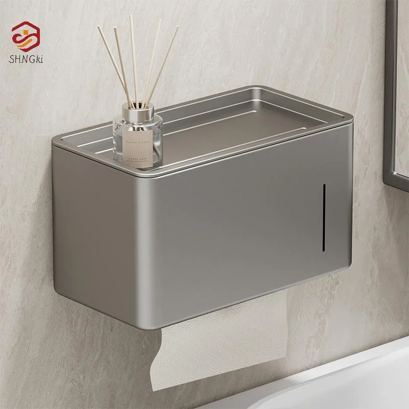 (Moisture-Proof Corrosion-Resistant Wall-Mounted Toilet Paper Holder No-Drilling Installation Required Bathroom Paper Dispenser)
