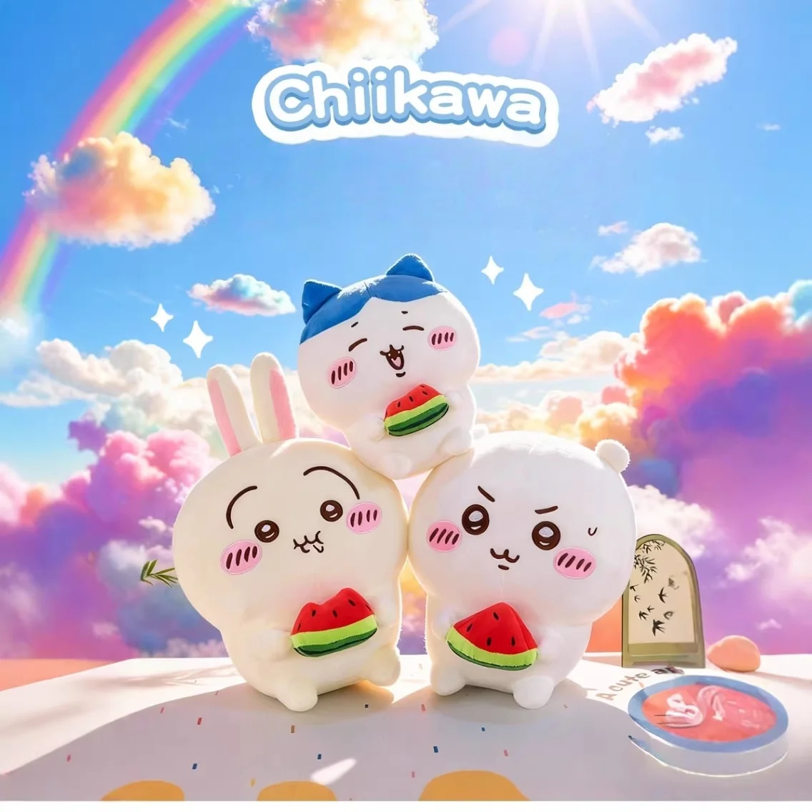 

35CM Giekawausachi Plush Toy Hachi Meow Doll Wreath Doll Cute Plush Doll Gift Small Gift