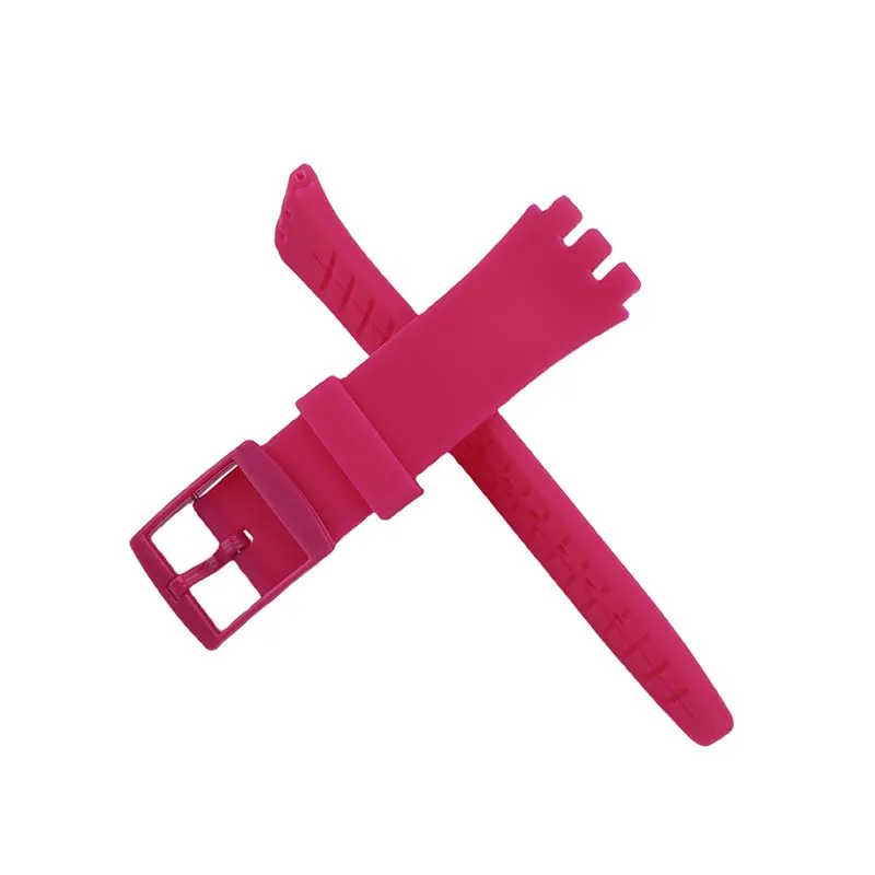 20mm Men's silicone watch strap accessories Compatible for Swatch SUSB401 SUSW402 SUSN400 SUSL400 watch band Women's wristband