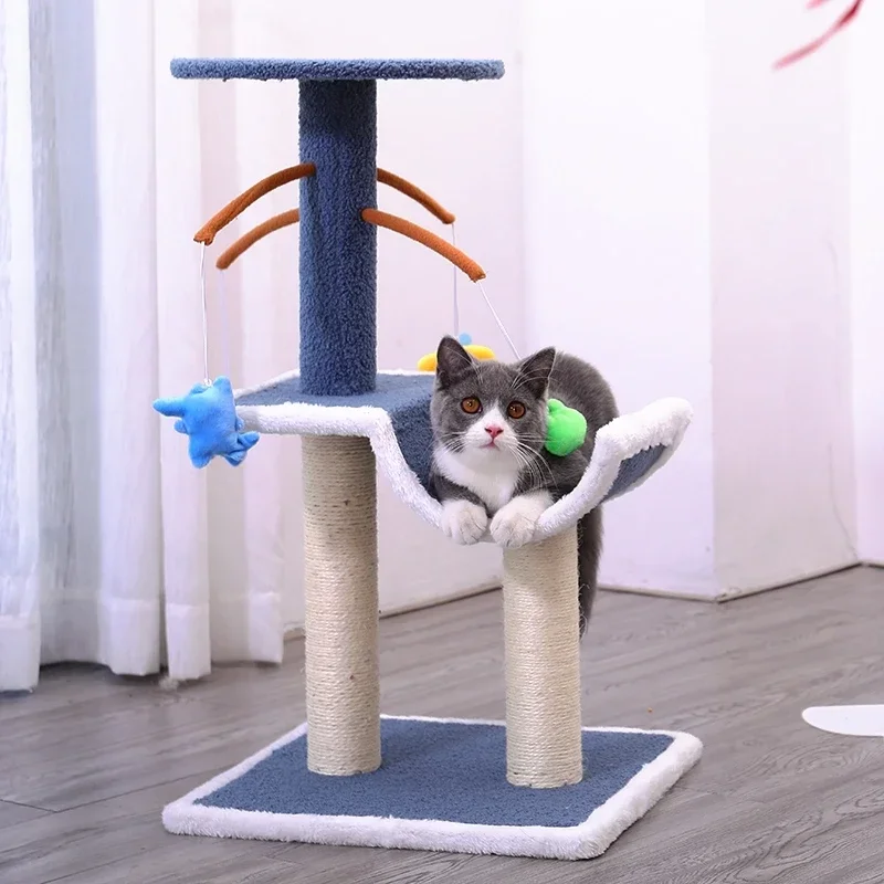 

Pet Cat Tree Tower Condo House Scratcher Post Toy For Cat Jumping Toy With Hammocks Trees Pet Supplies Accessories