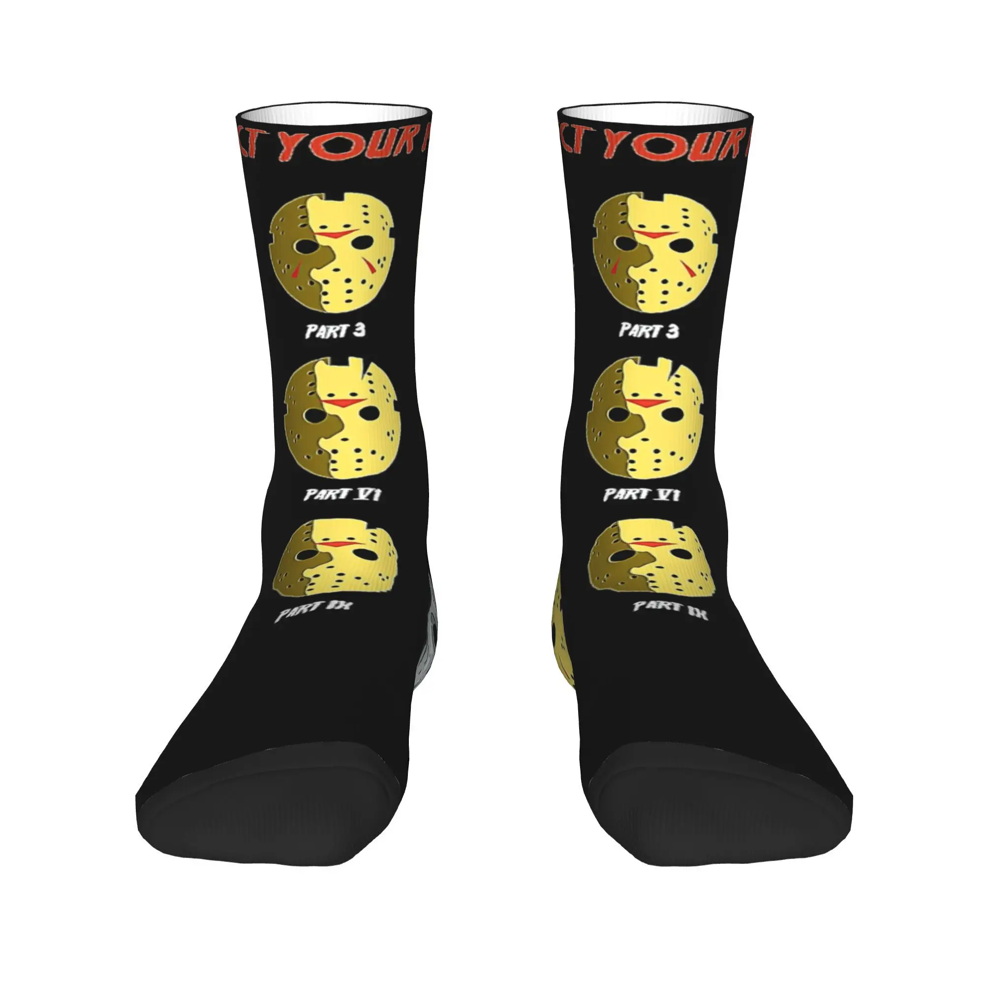 Trendy Women Men Crew Socks Friday 13th Horror Movie 2024 Accessories Super Soft Jason Voorhees  Non-slip Socks