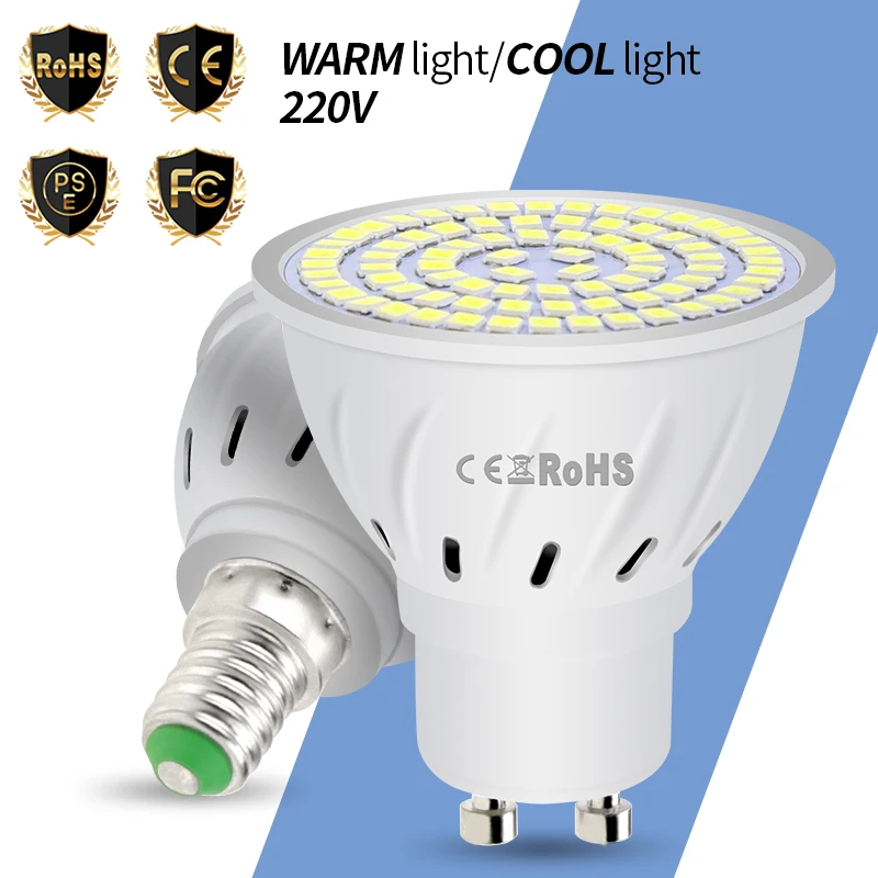 6PCS E27 Led Bulb GU10 Led Lamp E14 Corn Bulb 220V Spot Light MR16 Lampara Led For Ampoule GU5.3 Home Spotlight B22 4W 6W 8W