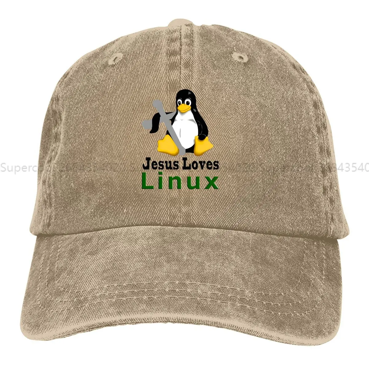 Jesus Loves Linux Baseball Cap Men Hats Women Visor Protection Snapback Linux System Caps