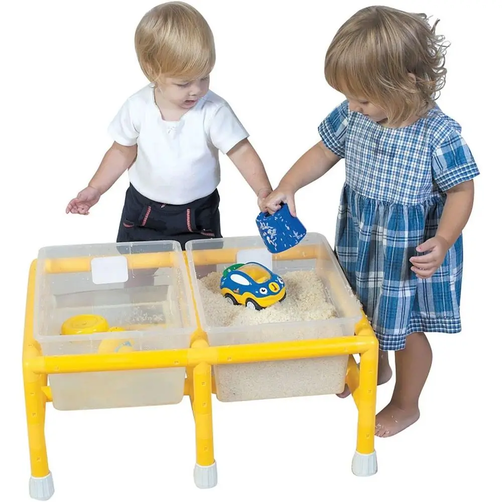 

Children's Sensory Table for Toddlers - Sand & Water Play, Clear-Yellow