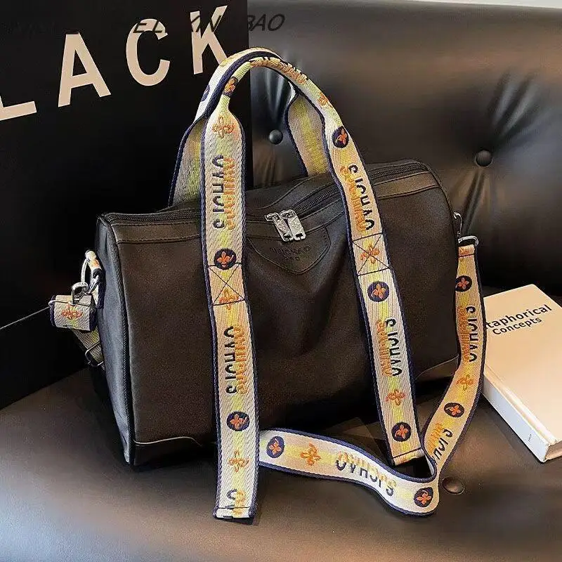 

Новая модная сумка для хранения вещей, дорожная сумка, сумка через плечо, прочная нейлоновая женская сумка для прогулок, поездок на работу, спортзала, премиум-класса, с цветовыми блоками, универсальная