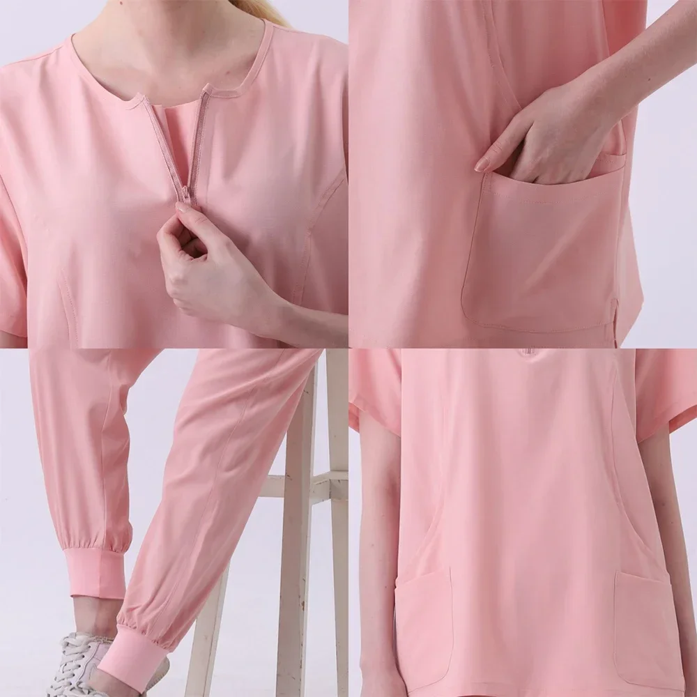 مجموعات زي الدعك للنساء الطبيبات ، ركض تقشير طبيب الأسنان ، ممرضة سباندكس وبلوزة رايون ، ملابس الطبيب ، مجموعة من البلوزات