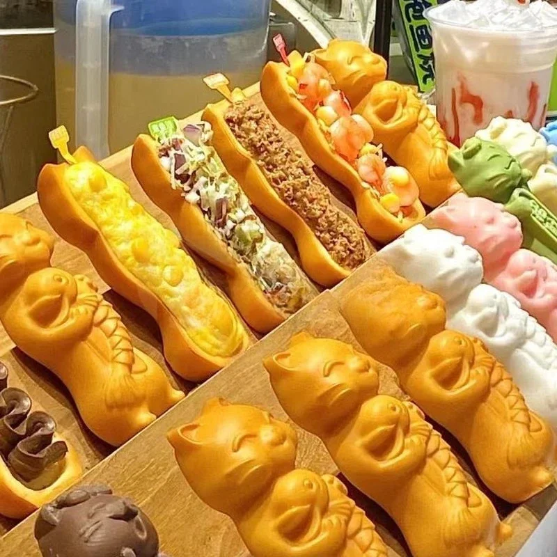 Cat fish roast machine, commercial scone machine pops pulp cat fish roast