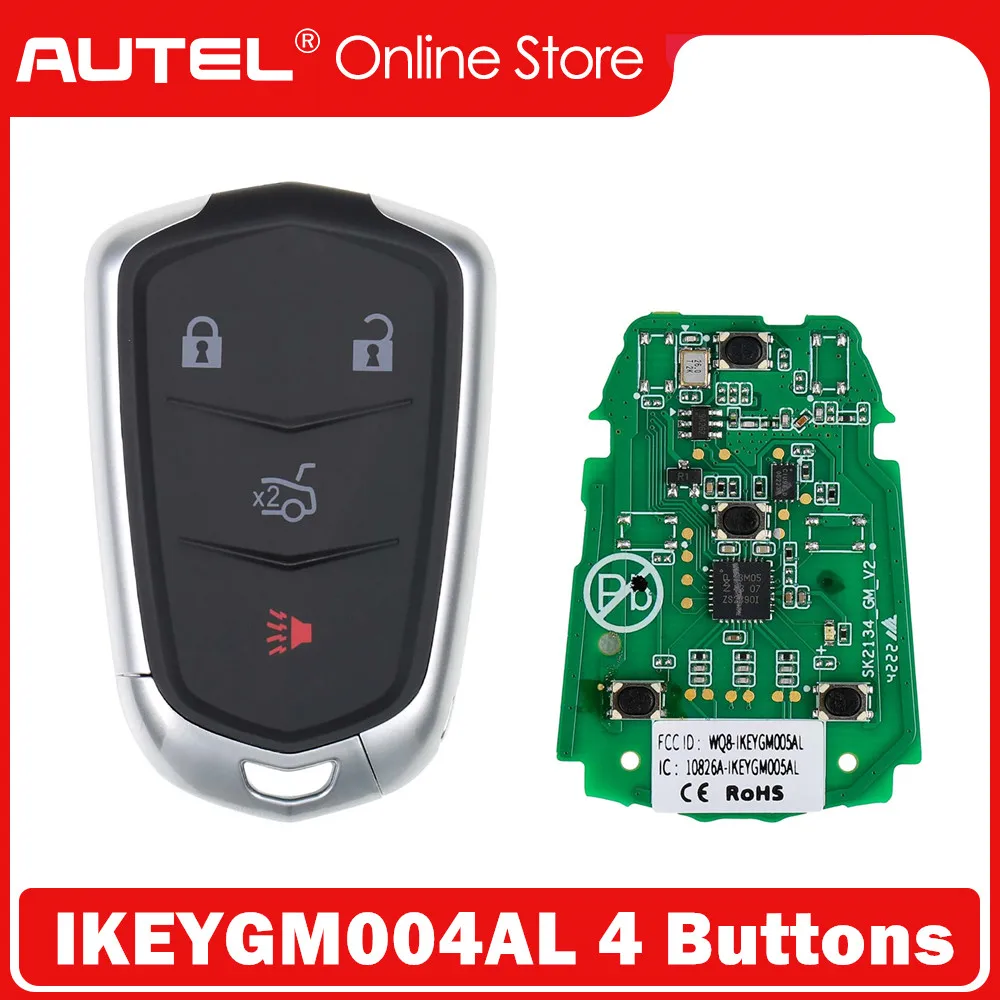 

AUTEL MAXIIM IKEY Premium Style IKEYGM004AL for GM Cadillac 4 Buttons Universal Smart Key