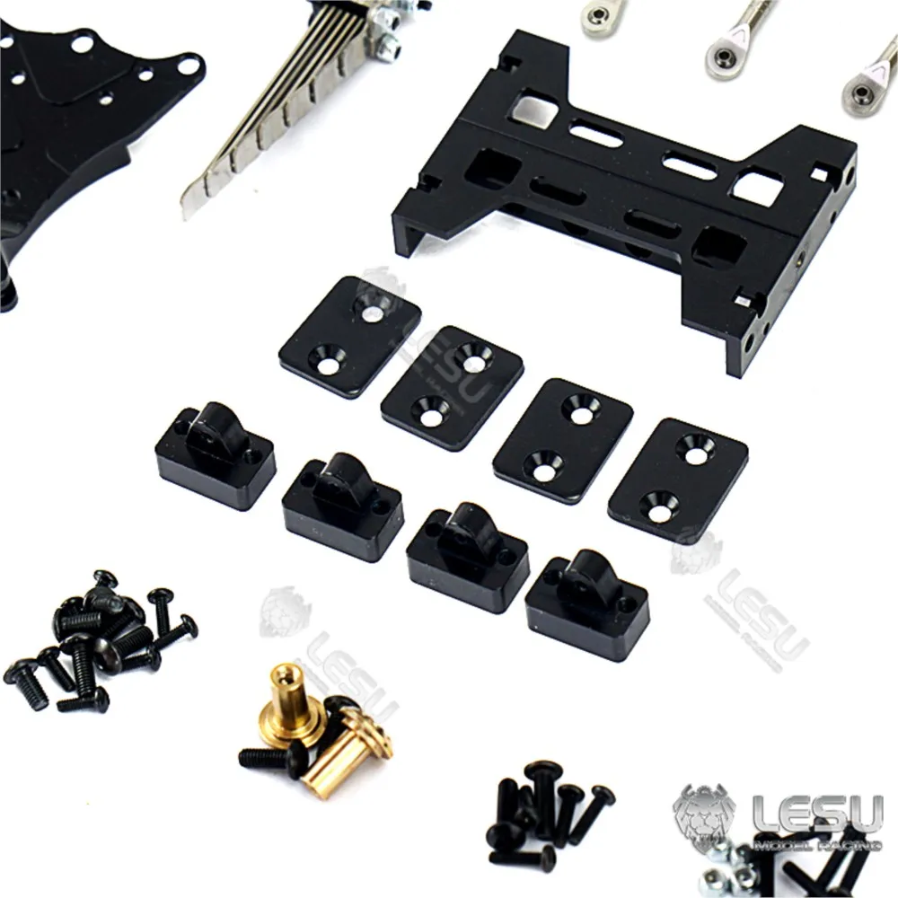 Conjunto de eixos de suspensão traseira de metal, estoque dos eua, lesu, 1/14, x8002a, para brinquedos, tamiya rc, caminhão, trator, modelo, peças de atualização diy