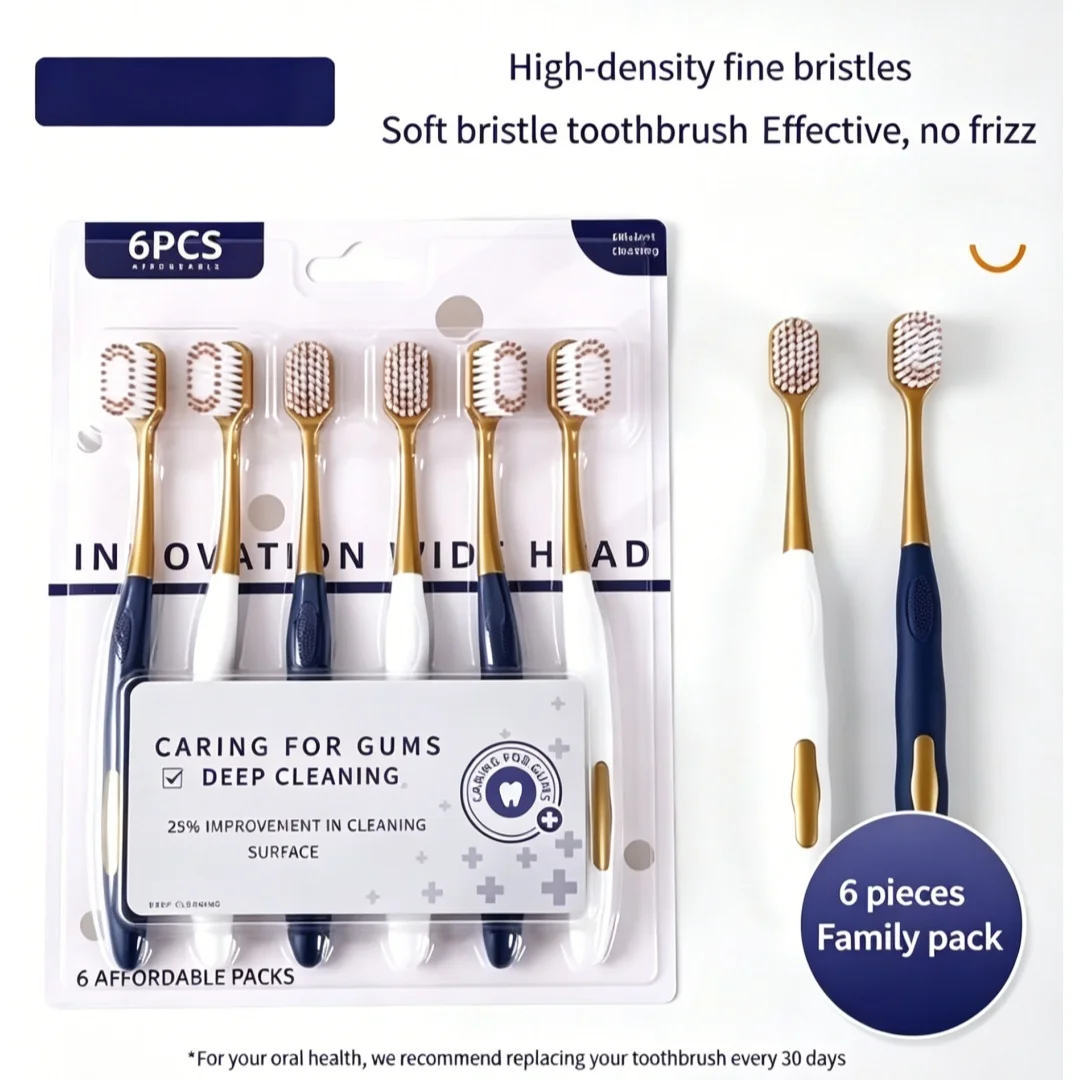 Toothbrush Adult Soft Hair Household Home Fur - Wide Head Ultra Fine Hair Anti Sensitivity Gum Protection - Suitable for Touring