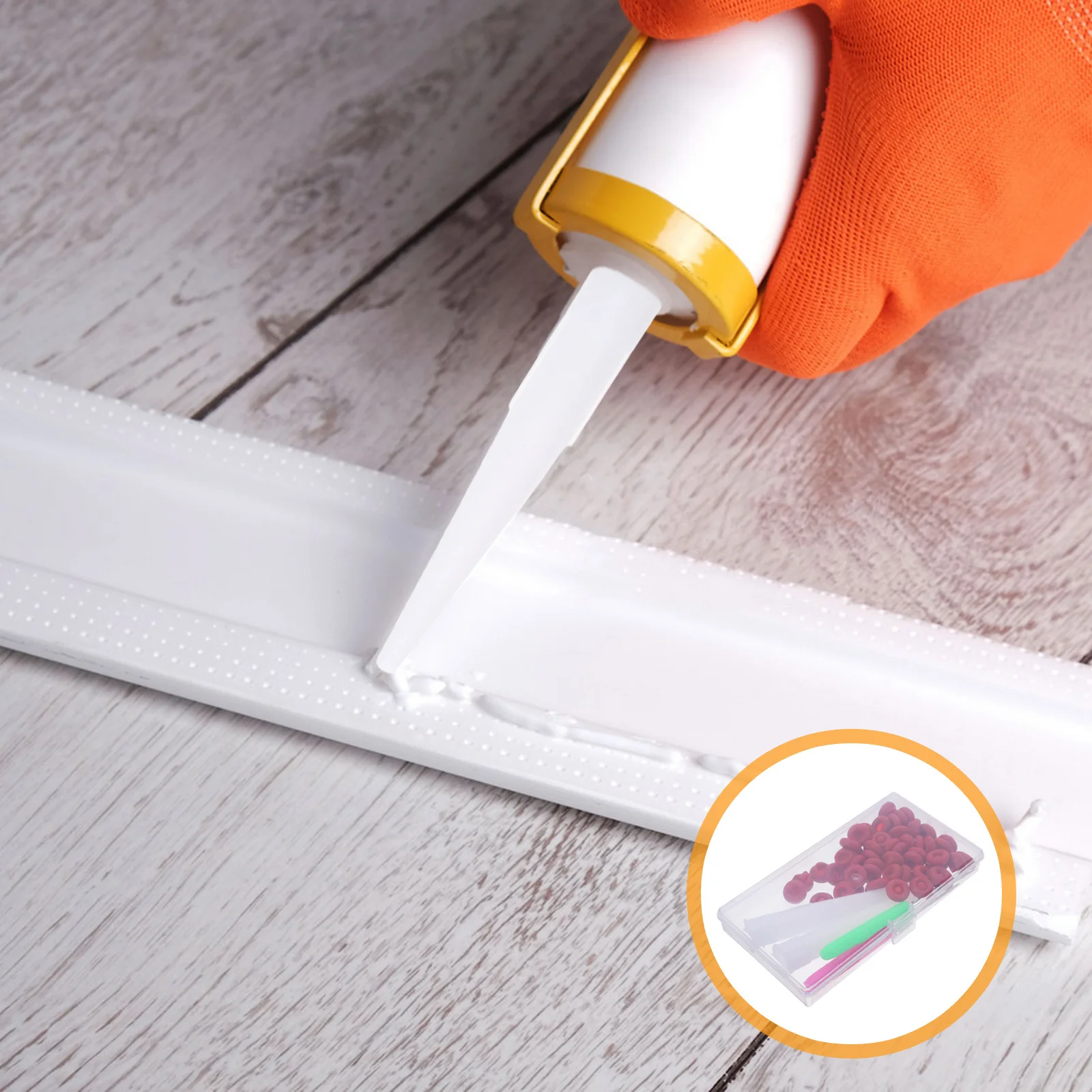 

Caulking Tool Nozzle Tips Grout Sealer Applicable Universal Caulking Nozzles Reusable Needle Efficient Sealing