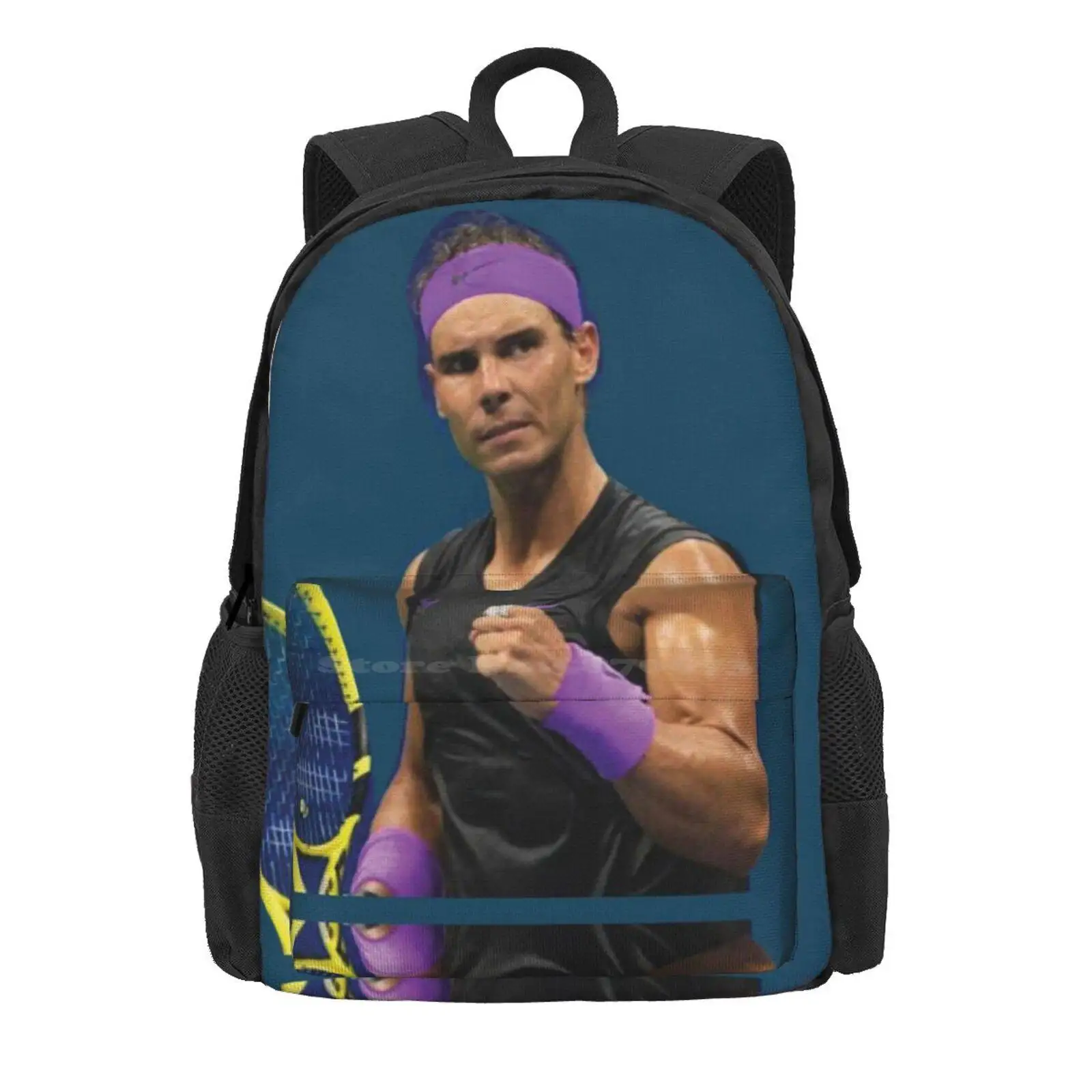 Rafael Nadal Hot Sale Schoolbag Backpack Fashion Bags King Of Clay Passion Rafael Rn Rafa Nadal Atp World 1 Tennis Pro With His