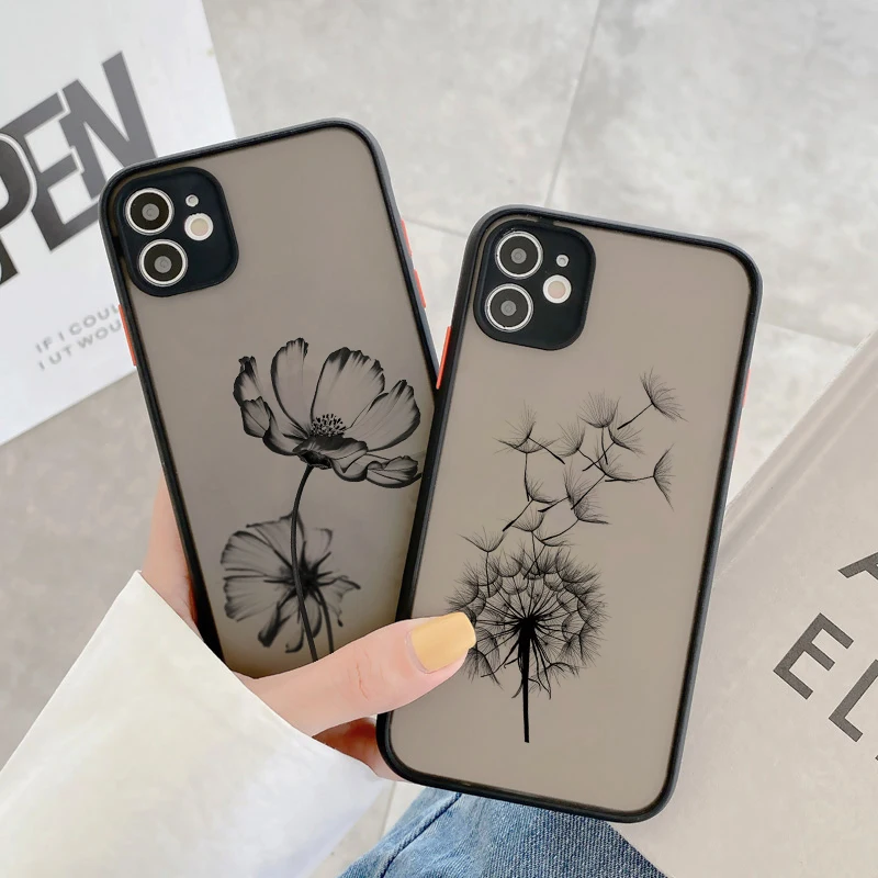 Simple daisy flower Phone Case For iPhone 15 13 12 11 Pro Max 16 14 Plus 12 13 Mini XS X XR 7 8 Plus SE2 Shockproof Back Covers