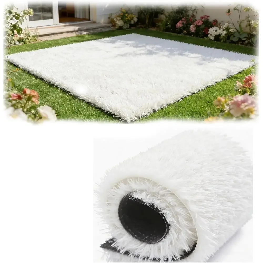 Customizable Artificial Turf Rug with Drainage for Patio and Backyard Decor