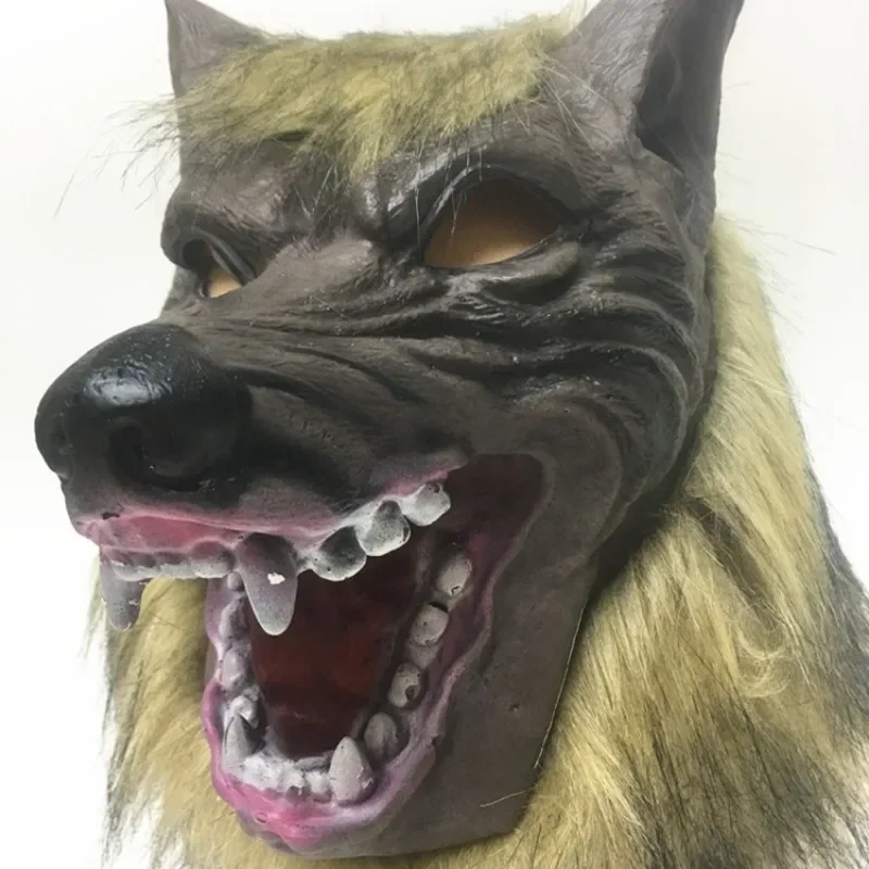 Werewolf Cosplay Party Masks Halloween Simulation Animal Headwear Costume Wolf Face Masquerade Mask