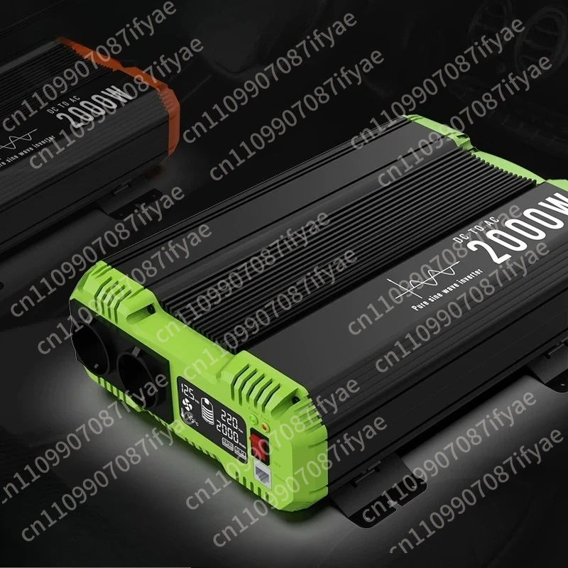 12V 24V 48V To 220V 230V LCD Display Auto Accessories Power  Pure Sine Wave Inverter Converter for Home Camping  and RV
