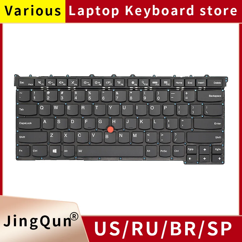 Teclado de ordenador portátil para Lenovo, para IBM X1 Carbon Gen 3, 3rd 2015, EE. UU., Inglés, teclados de repuesto con retroiluminación, Ruso