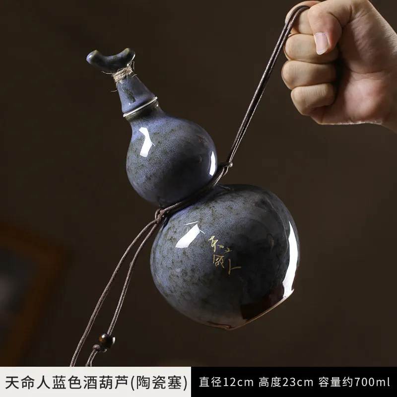 Destiny Man wine gourd wine Wukong Chinese style ceramic sealing props ancient style water portable customizable hot water