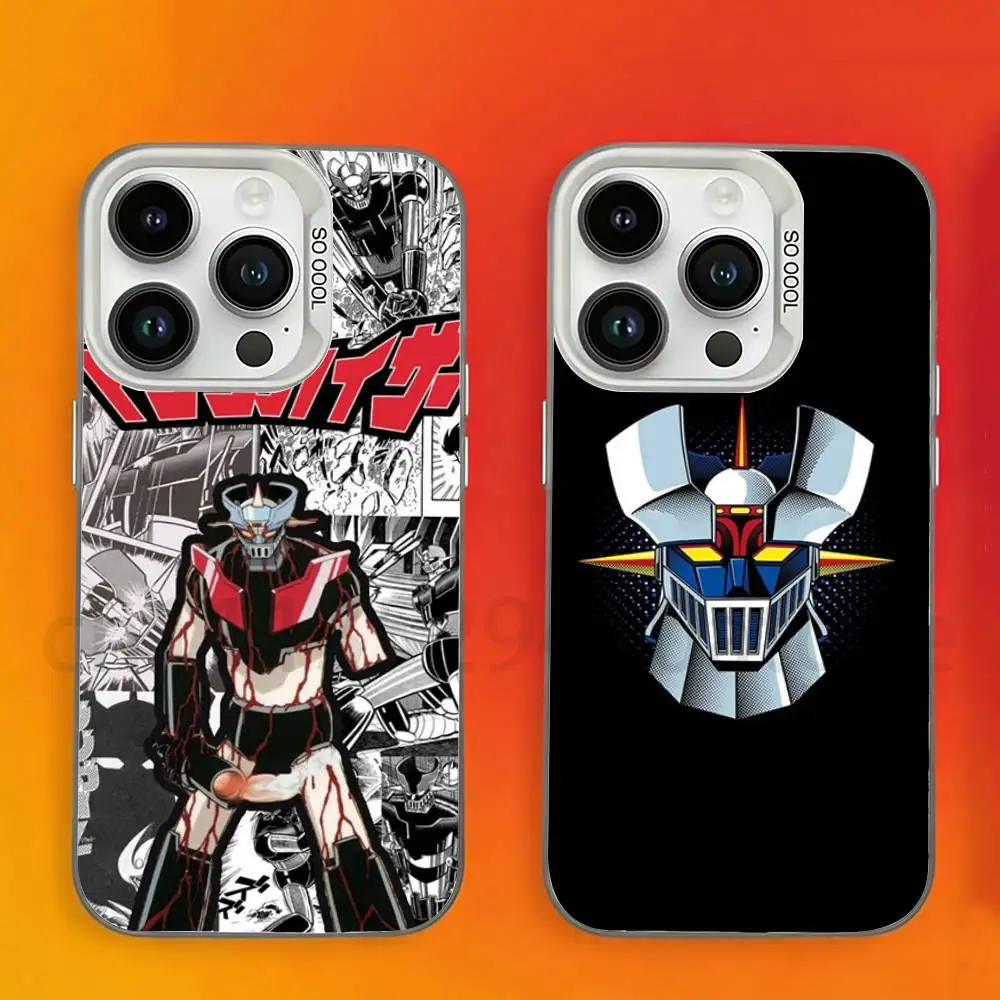 Funda de Teléfono con Diseño de Robot Anime M-Mazinger Z para iPhone 17, 16, 15, 14, 13, 12, 11, Pro, Max, Plus, Mini, Carcasa Mate Antichoque