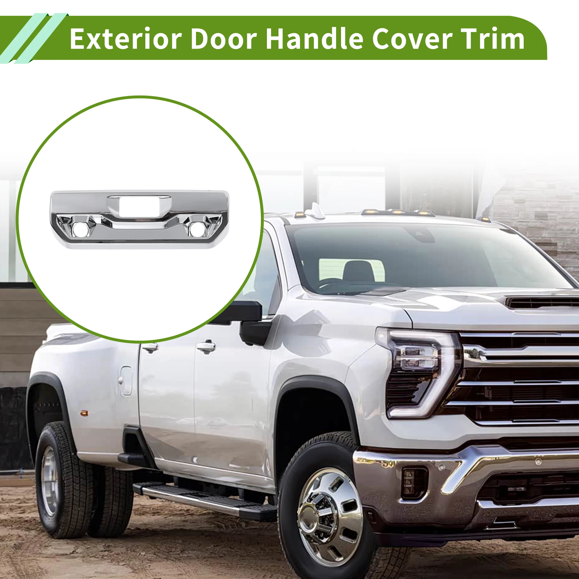 

UXCELL Внешняя дверная ручка, накладка задней двери для Chevrolet Silverado 1500 19-24 ABS