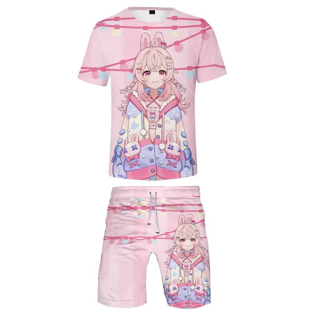 

Pipkin Pippa 3d Printed novely anime casual sets Cartoon Graphic Tops Short Sleeve streetwear pop hip hop tshirt beach pants