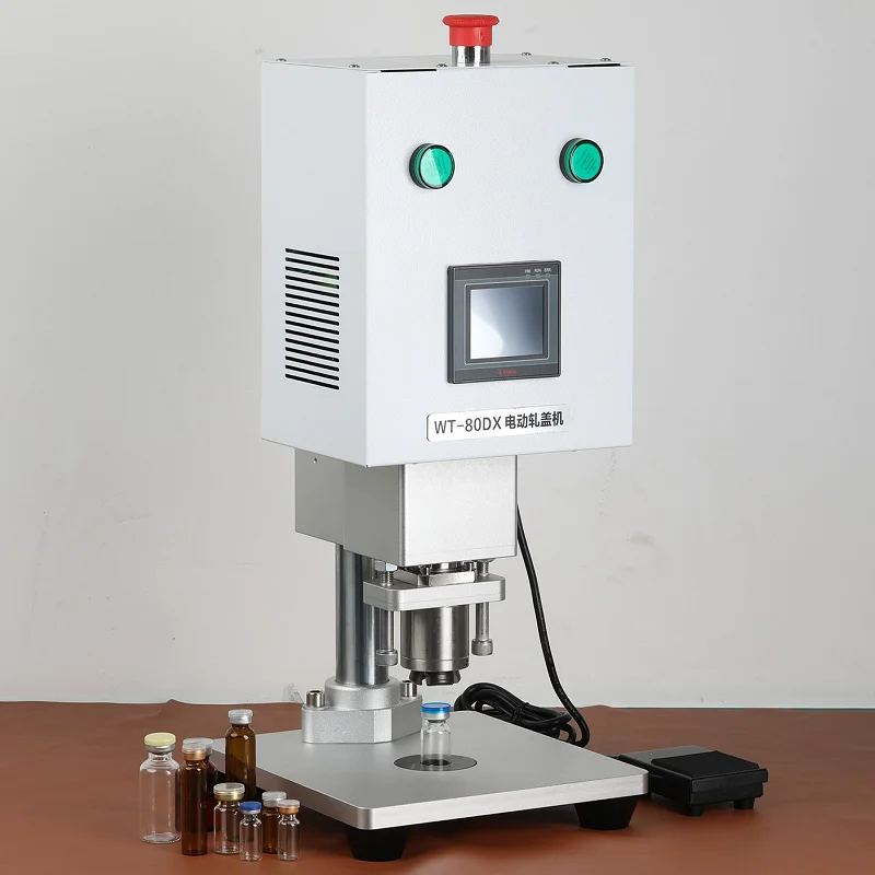 Electric 80DX 20A 15A 13A Vial Sealing Capping Machine for Bottles 20mm 15/13mm Neck Diameter Capper Sealer for Packaging Device