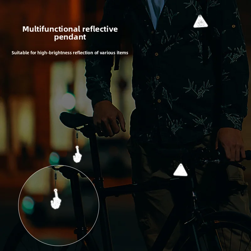 

Светоотражающий кулон, светоотражающий аксессуар для велосипедного рюкзака, ночник, двусторонний глянцевый светоотражающий брелок, предупреждающий светоотражающий брелок